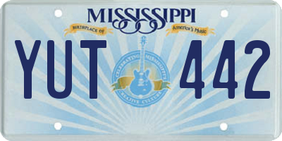 MS license plate YUT442
