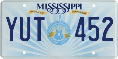 MS license plate YUT452