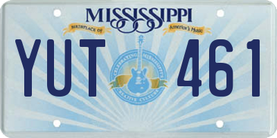 MS license plate YUT461