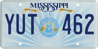 MS license plate YUT462