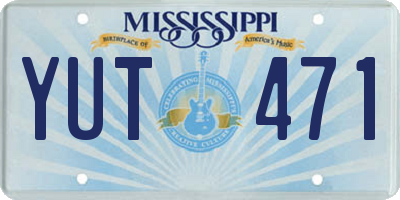 MS license plate YUT471