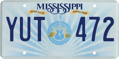 MS license plate YUT472