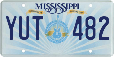 MS license plate YUT482