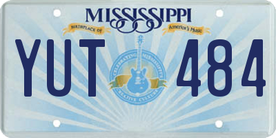 MS license plate YUT484