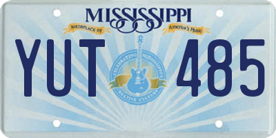 MS license plate YUT485