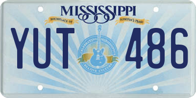 MS license plate YUT486