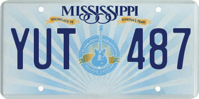 MS license plate YUT487