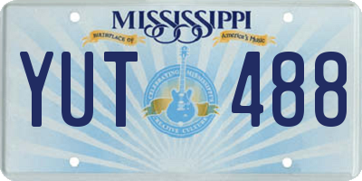 MS license plate YUT488