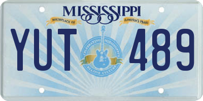 MS license plate YUT489