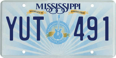 MS license plate YUT491