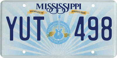 MS license plate YUT498