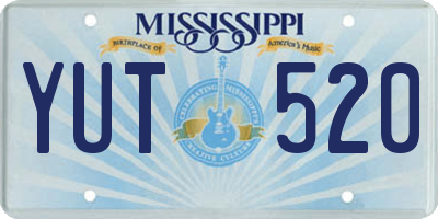 MS license plate YUT520