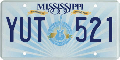 MS license plate YUT521