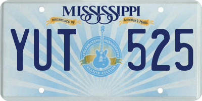 MS license plate YUT525