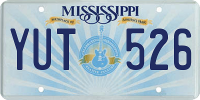 MS license plate YUT526