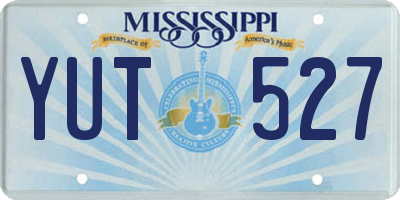 MS license plate YUT527