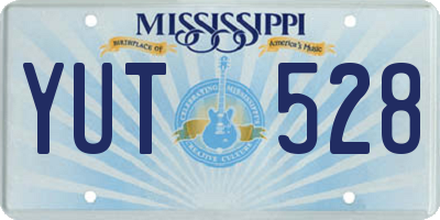 MS license plate YUT528