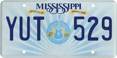 MS license plate YUT529