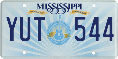 MS license plate YUT544