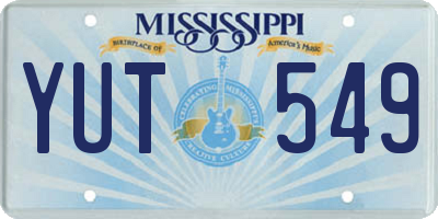 MS license plate YUT549