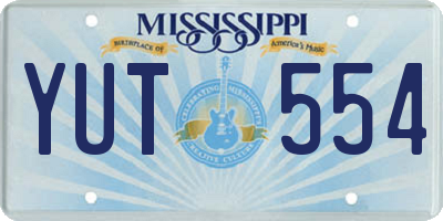 MS license plate YUT554