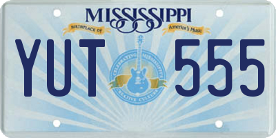 MS license plate YUT555
