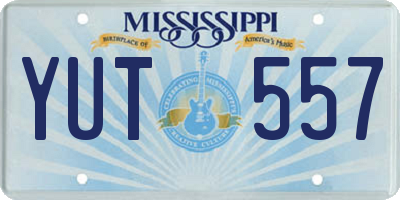 MS license plate YUT557