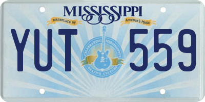 MS license plate YUT559