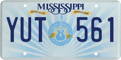 MS license plate YUT561
