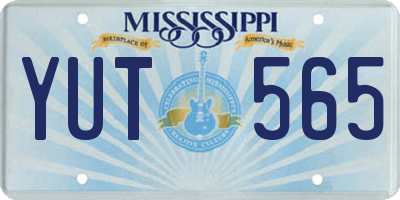 MS license plate YUT565