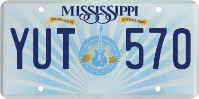 MS license plate YUT570