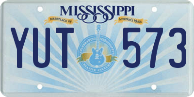 MS license plate YUT573