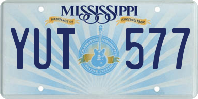 MS license plate YUT577