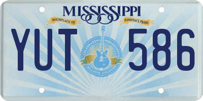 MS license plate YUT586