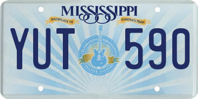 MS license plate YUT590