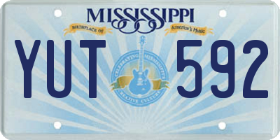 MS license plate YUT592