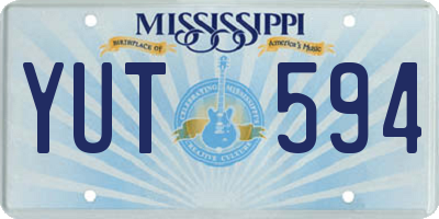 MS license plate YUT594