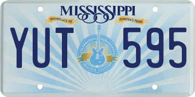 MS license plate YUT595