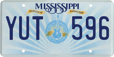 MS license plate YUT596