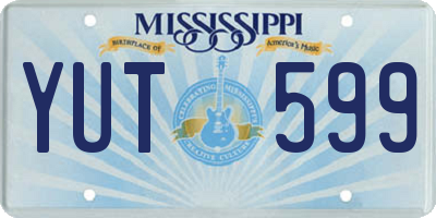 MS license plate YUT599