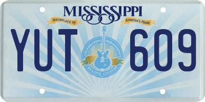 MS license plate YUT609