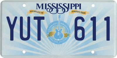 MS license plate YUT611