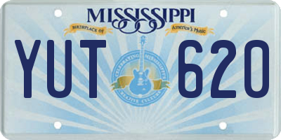 MS license plate YUT620