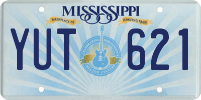 MS license plate YUT621