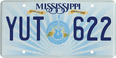 MS license plate YUT622