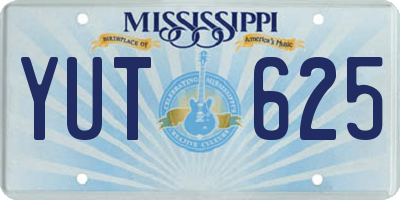 MS license plate YUT625