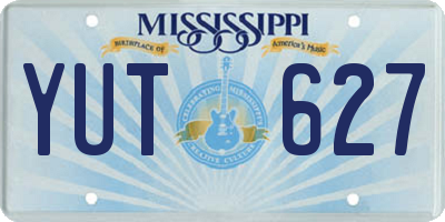MS license plate YUT627