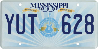 MS license plate YUT628