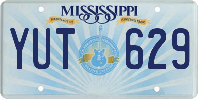MS license plate YUT629