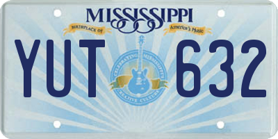 MS license plate YUT632